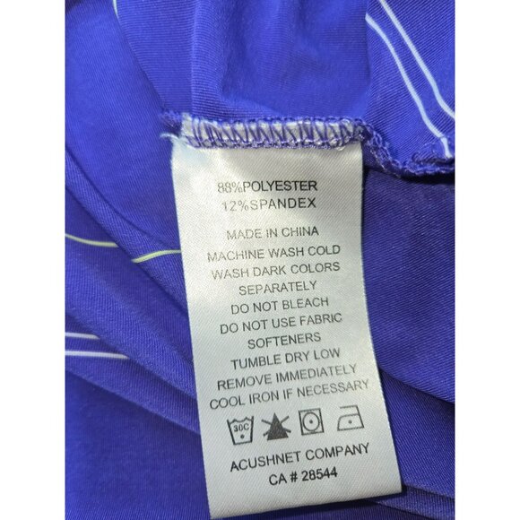 FOOTJOY FJ Men's Purple Striped Polo Golf Shirt Large - Picture 6 of 8